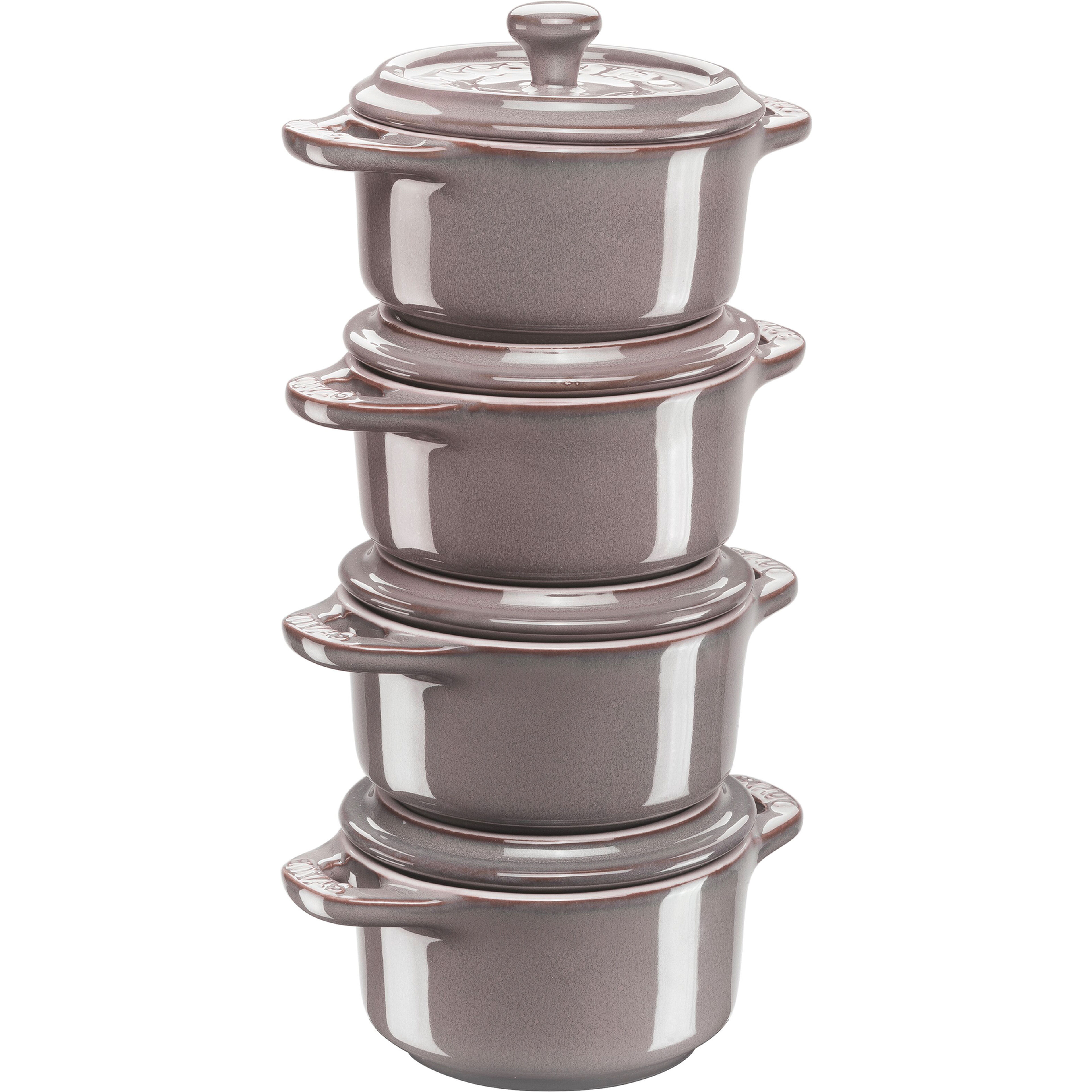 Mini-Cocotte grytset 4-pack, grå