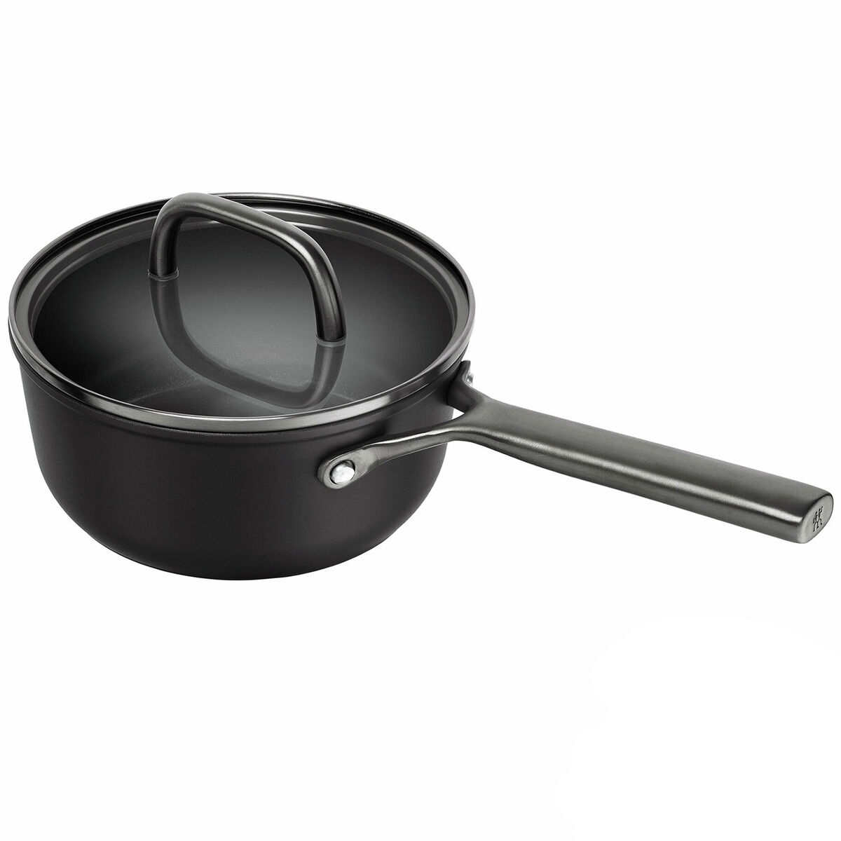 Milano kasserolle med glasslokk 18 cm, svart