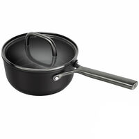 Milano kasserolle med glasslokk 18 cm, svart