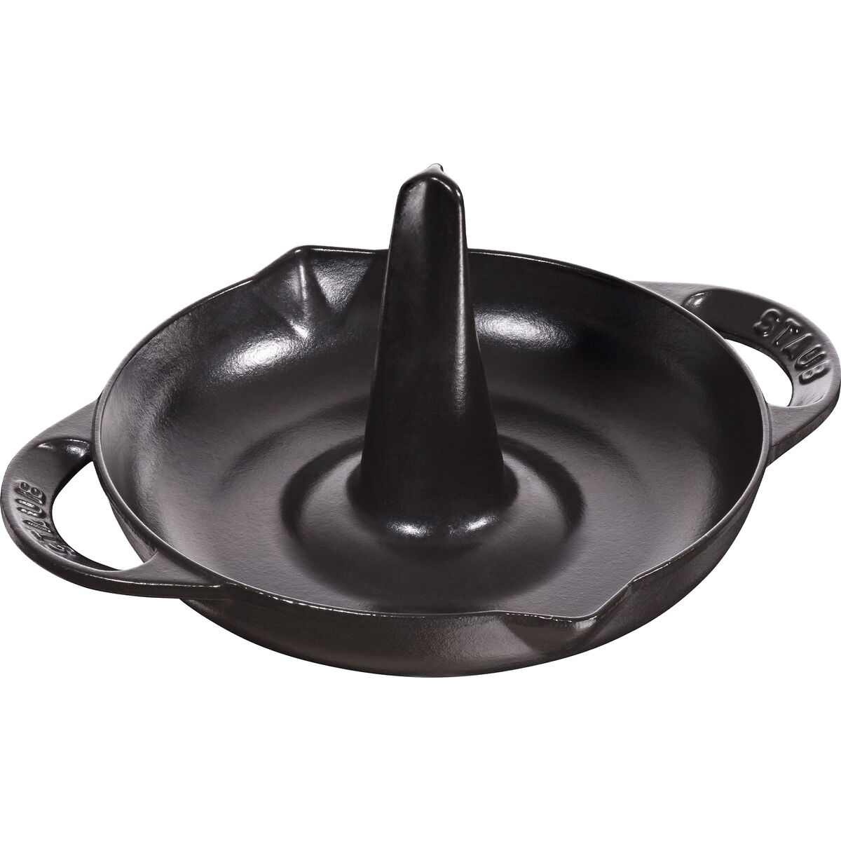 Kycklinghållare i gjutjärn 24 cm, svart
