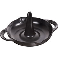 Kycklinghållare i gjutjärn 24 cm, svart