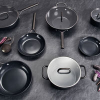 Milano wok 30 cm med glaslock, svart