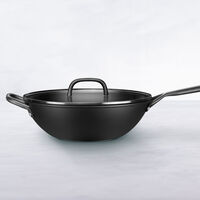 Milano wok 30 cm med glaslock, svart