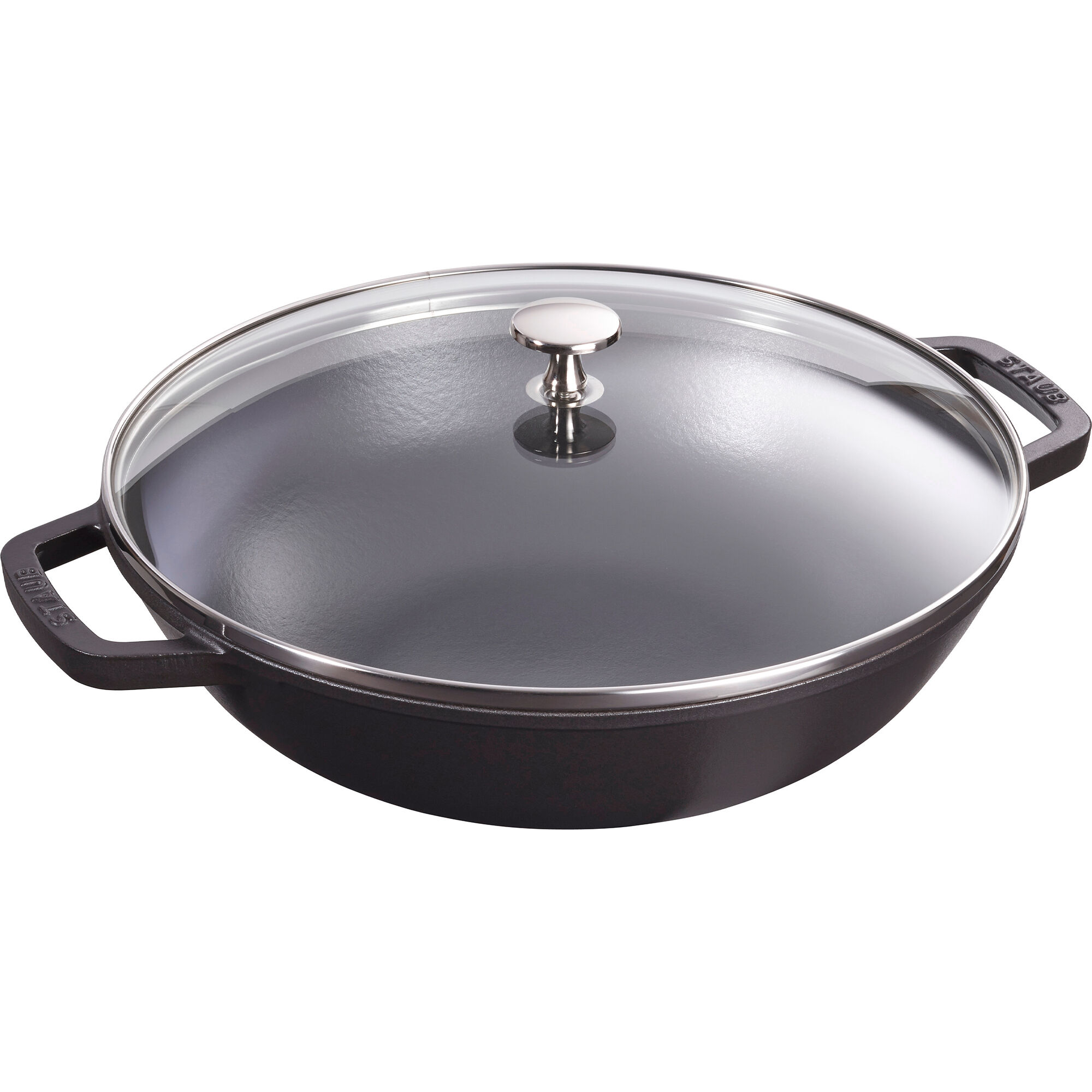 Staub Wok med glaslåg 30 cm, sort