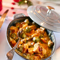 Ugnsform 23 cm med lock, grå