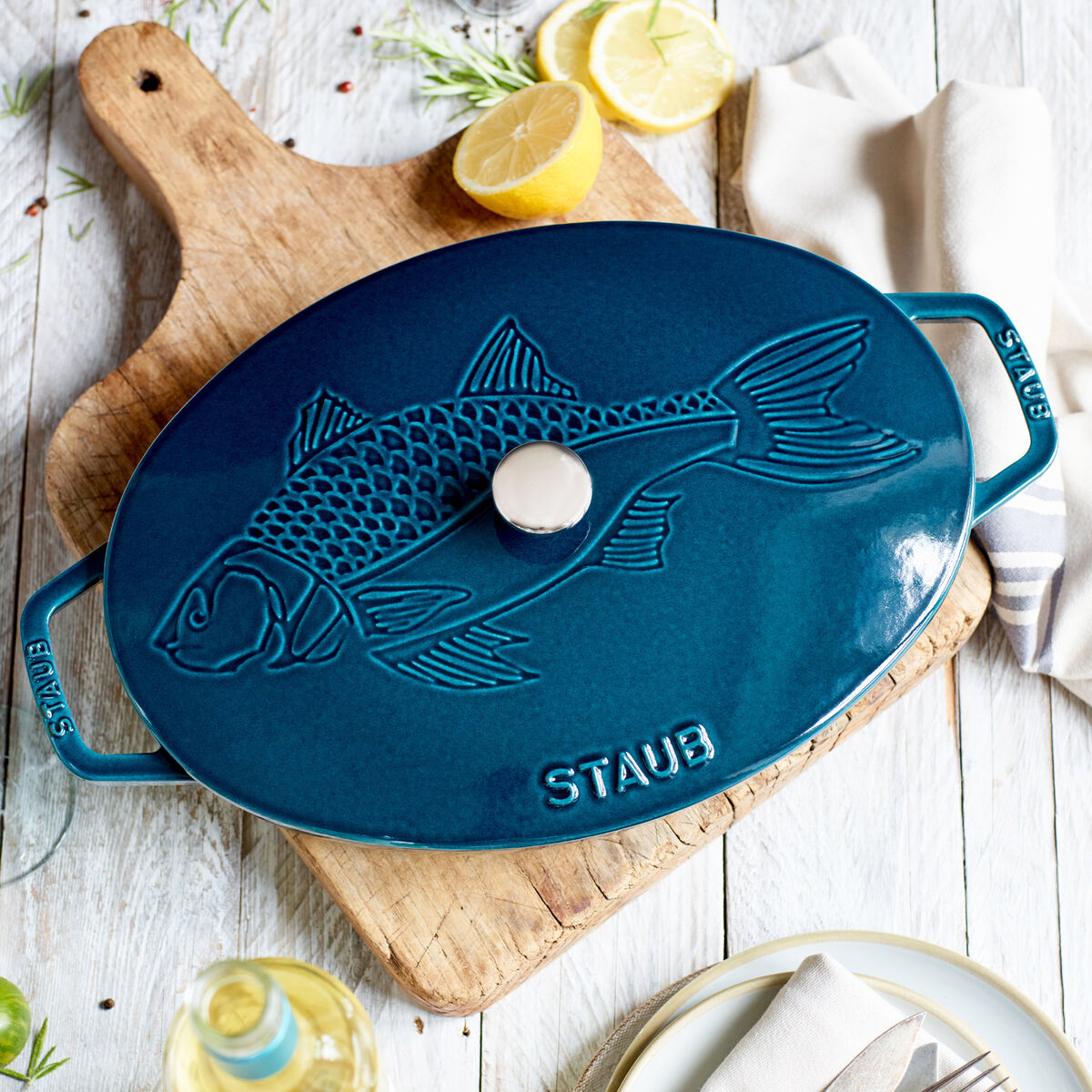 Ugnsform med lock 33 cm, fisk