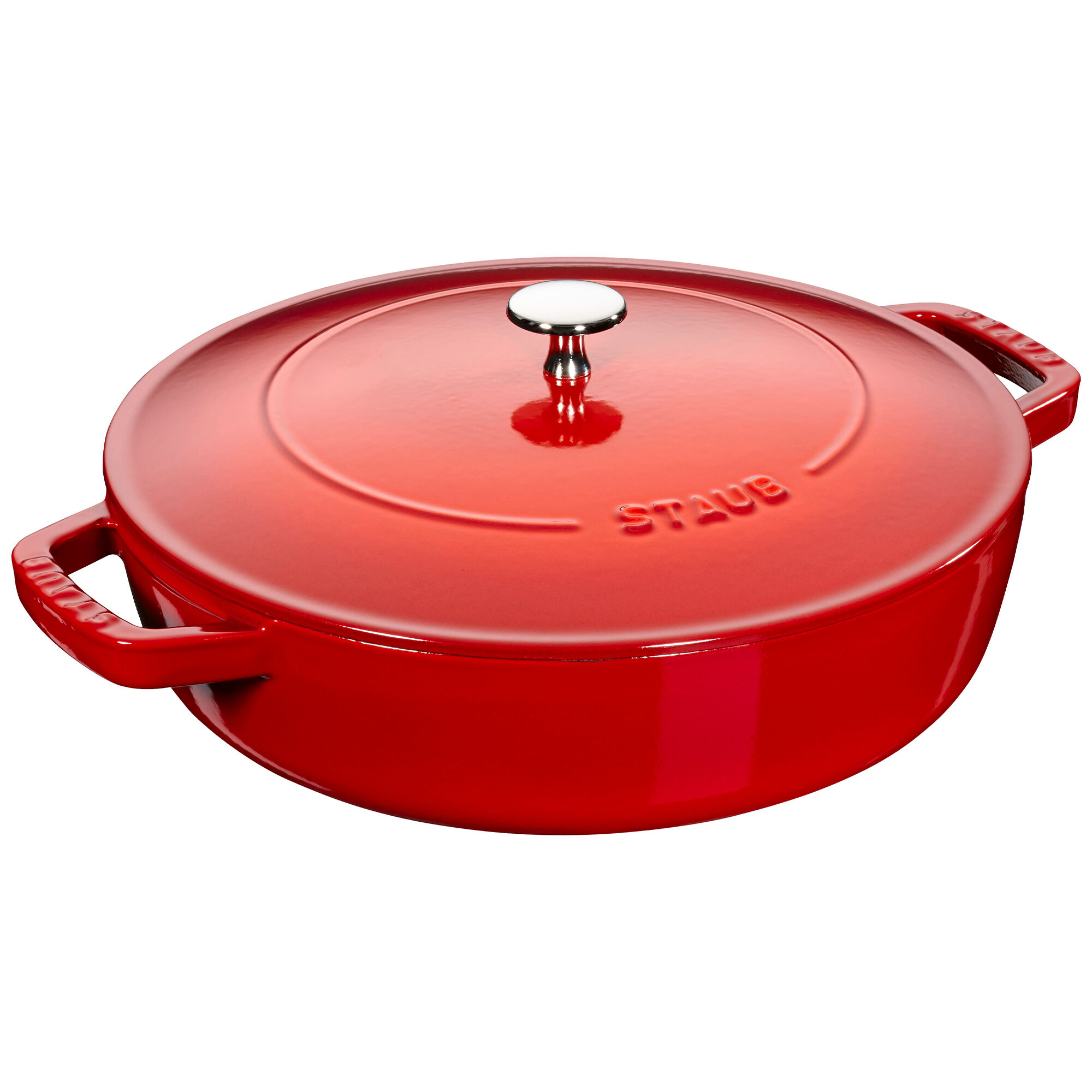 Staub Chistera traktørpande 24 cm, kirsebærrød