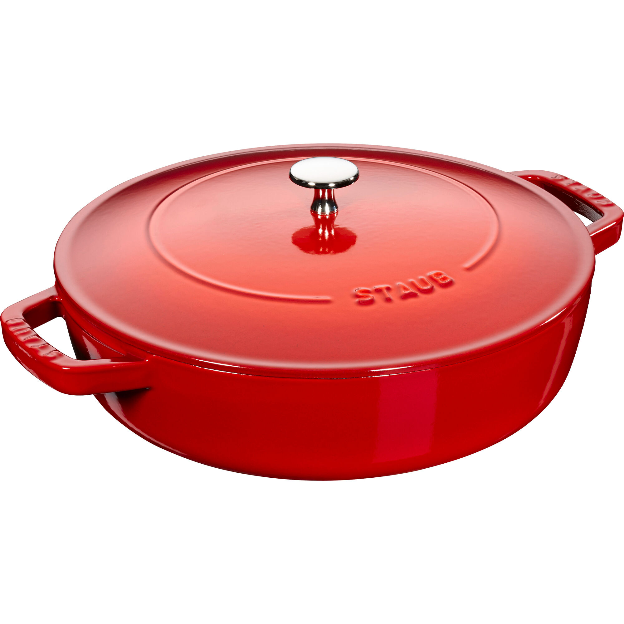 Staub Chistera traktørpande 28 cm, kirsebærrød