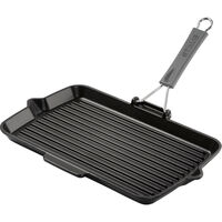 Grillpanna i gjutjärn 34 x 21 cm, svart