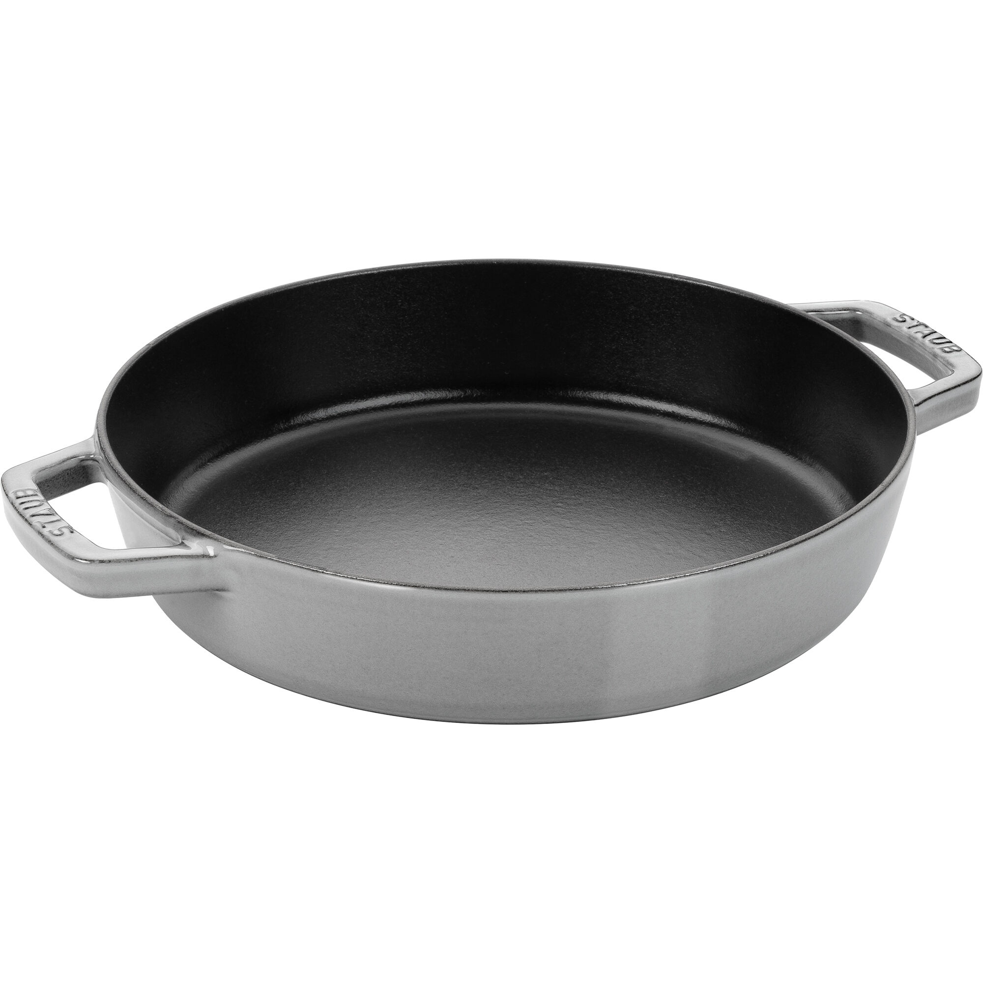 Staub Stegepande i støbejern med 2 håndtag 20 cm, grafitgrå