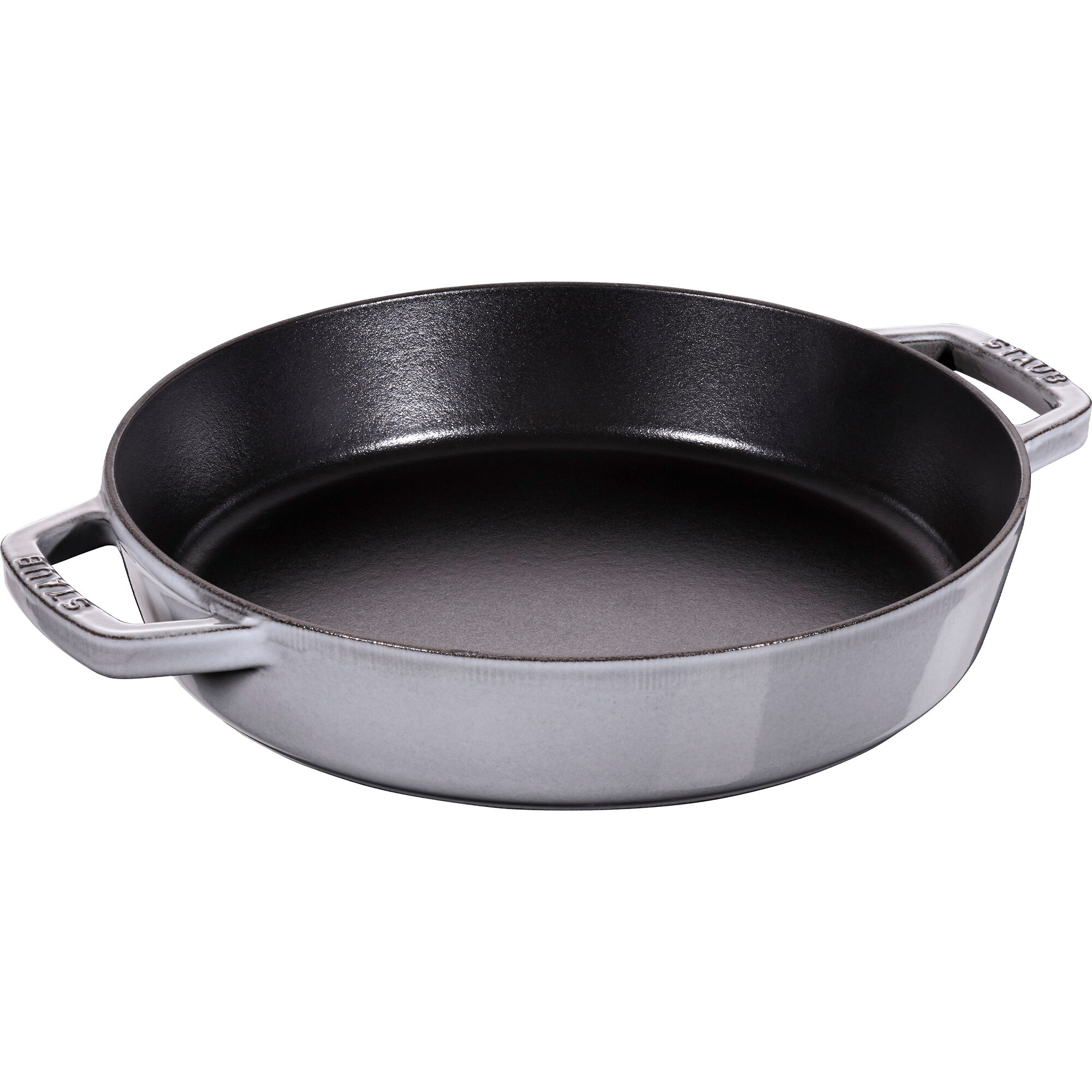Staub Stegepande i støbejern med 2 håndtag, 26 cm, grafitgrå