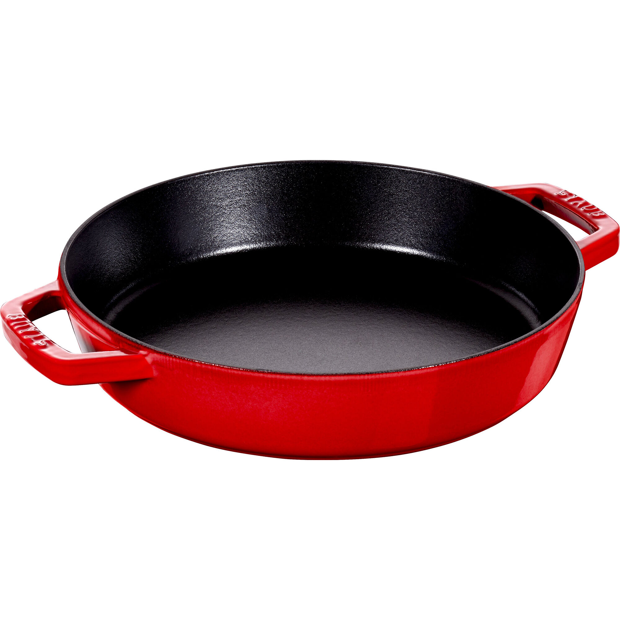 Staub Stegepande i støbejern med 2 håndtag, 26 cm, kirsebærrød