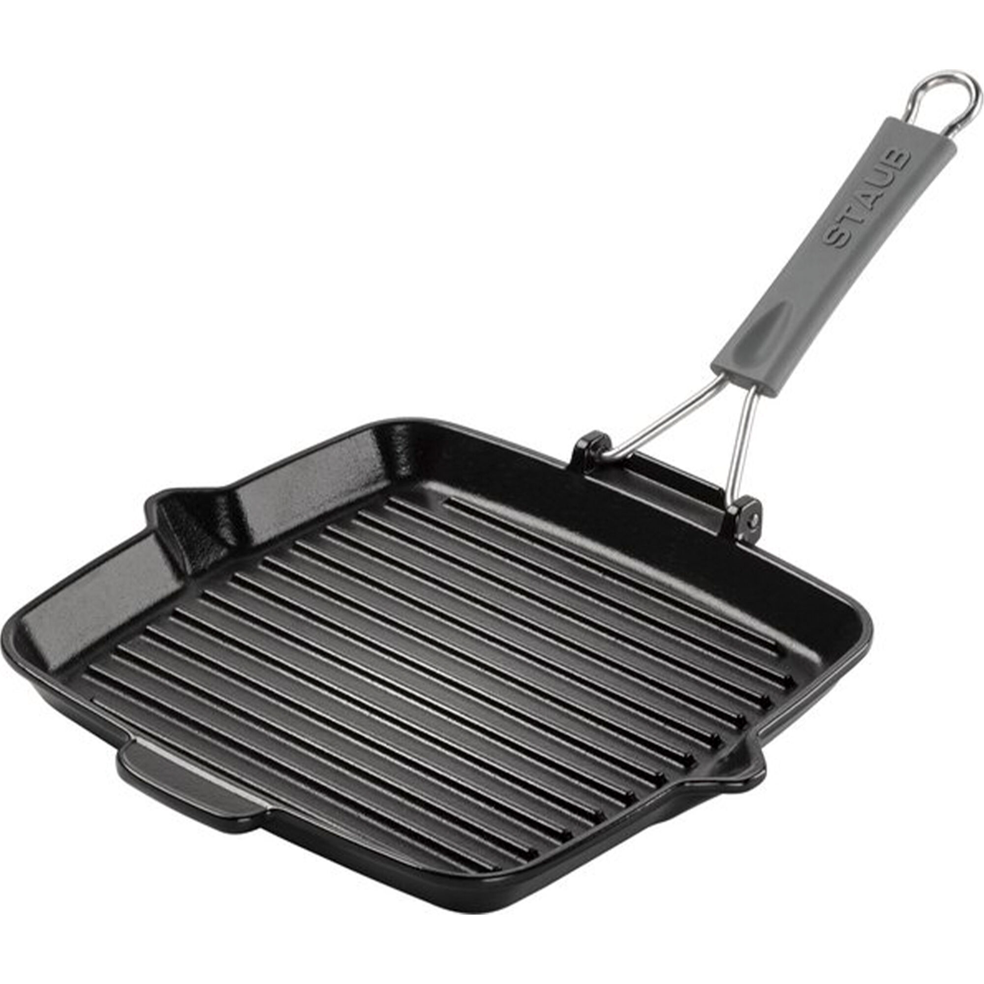 Staub Grillpande i støbejern 24 x 24 cm, sort