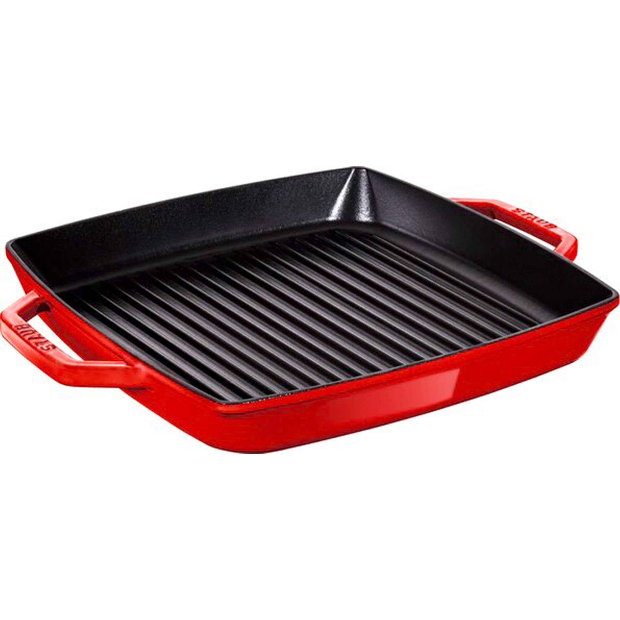 Staub Grillpande i støbejern 23 x 23 cm, kirsebærrød