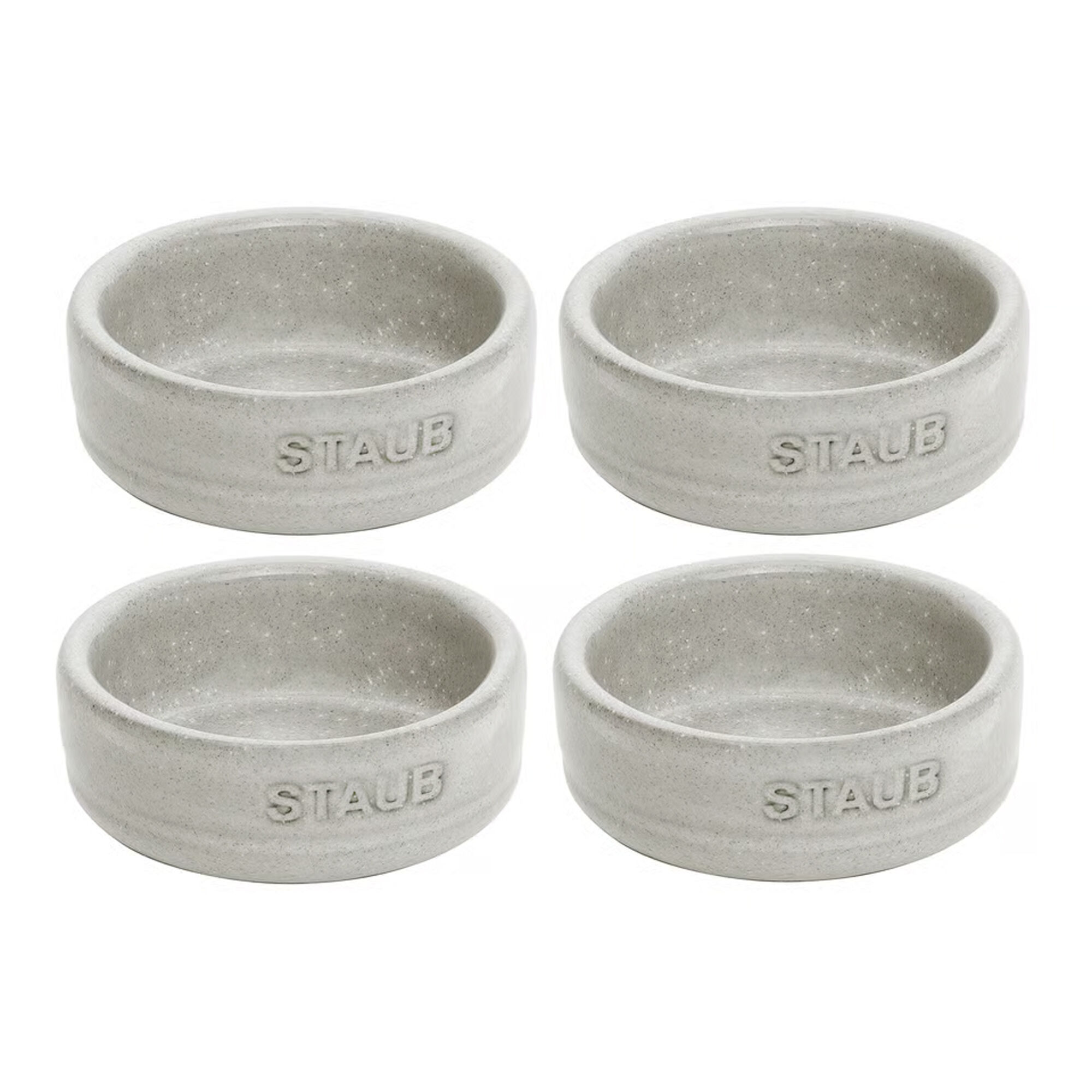 Staub Dining Line skålset 6 cm, 4-pack, white truffle