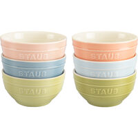 Macaron skålset i keramik 12 cm, 6 delar