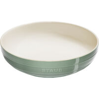 Serveringsskål i keramik 28 cm, eukalyptusgrön