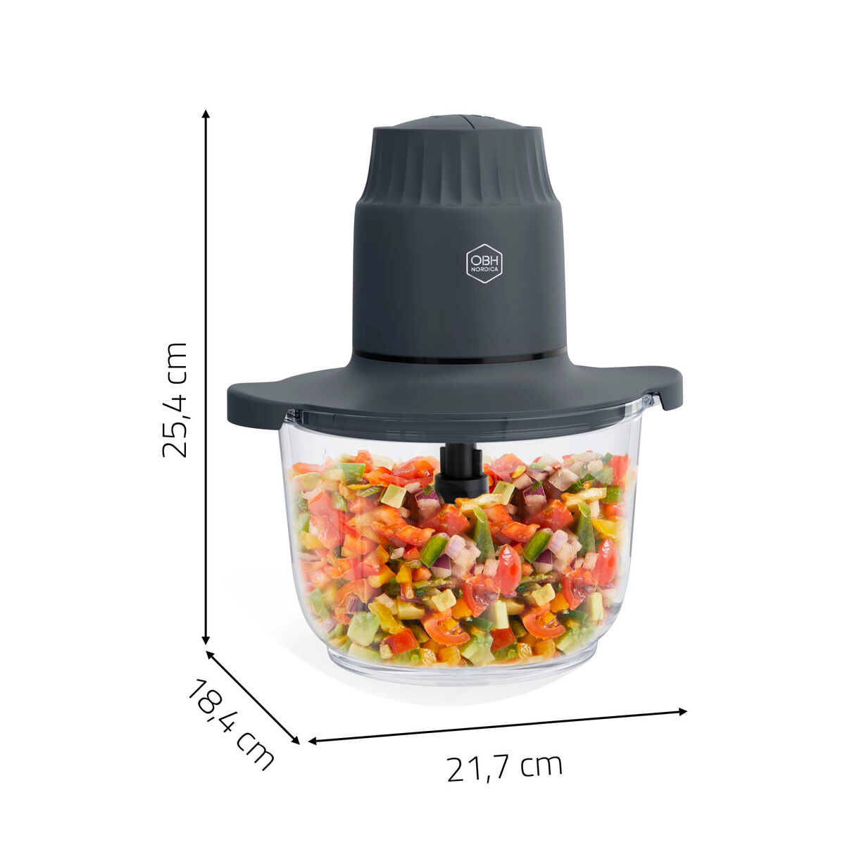 Choppeo minihackare 2 liter, svart/transparent