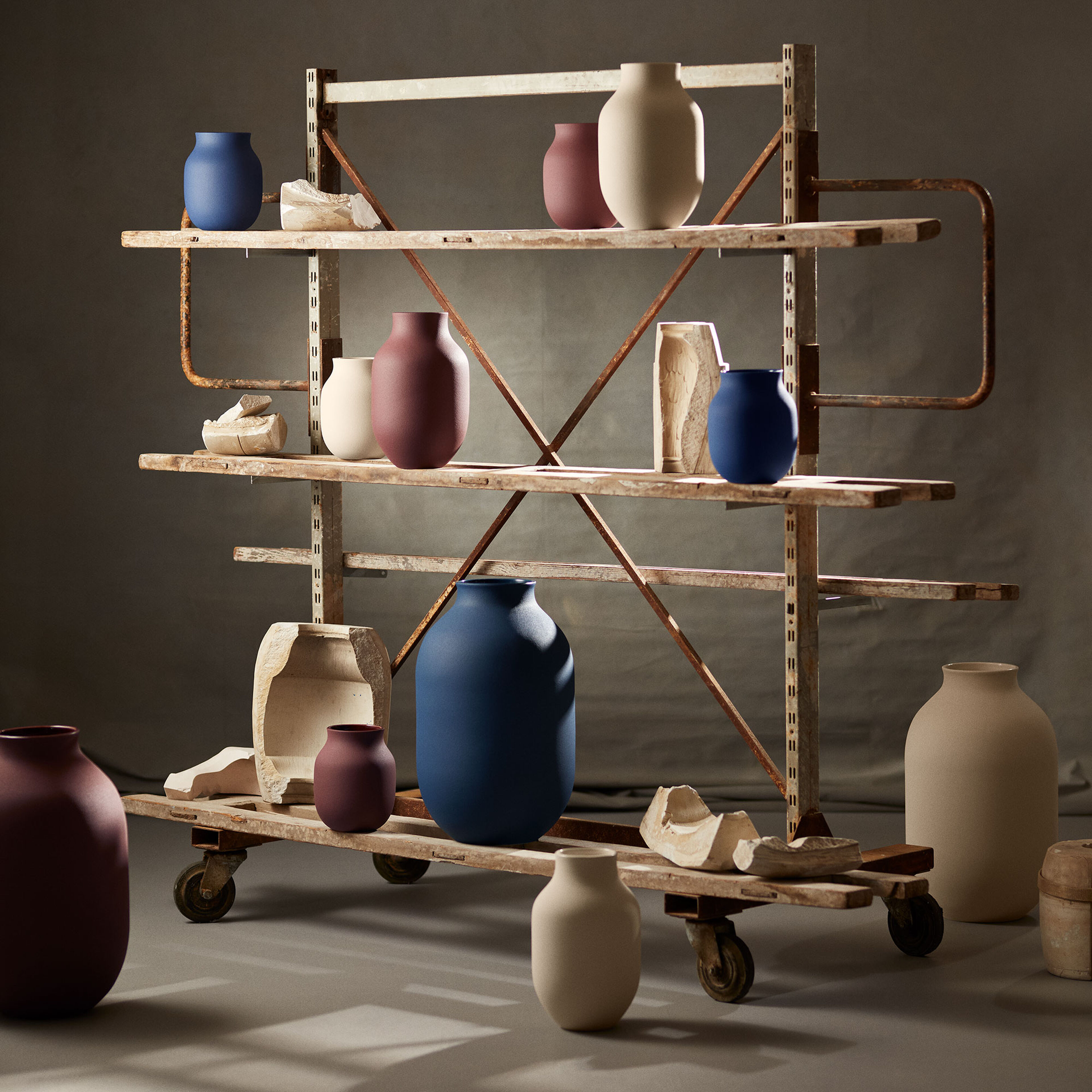 Studio Omaggio #1 vas 20 cm, bordeaux