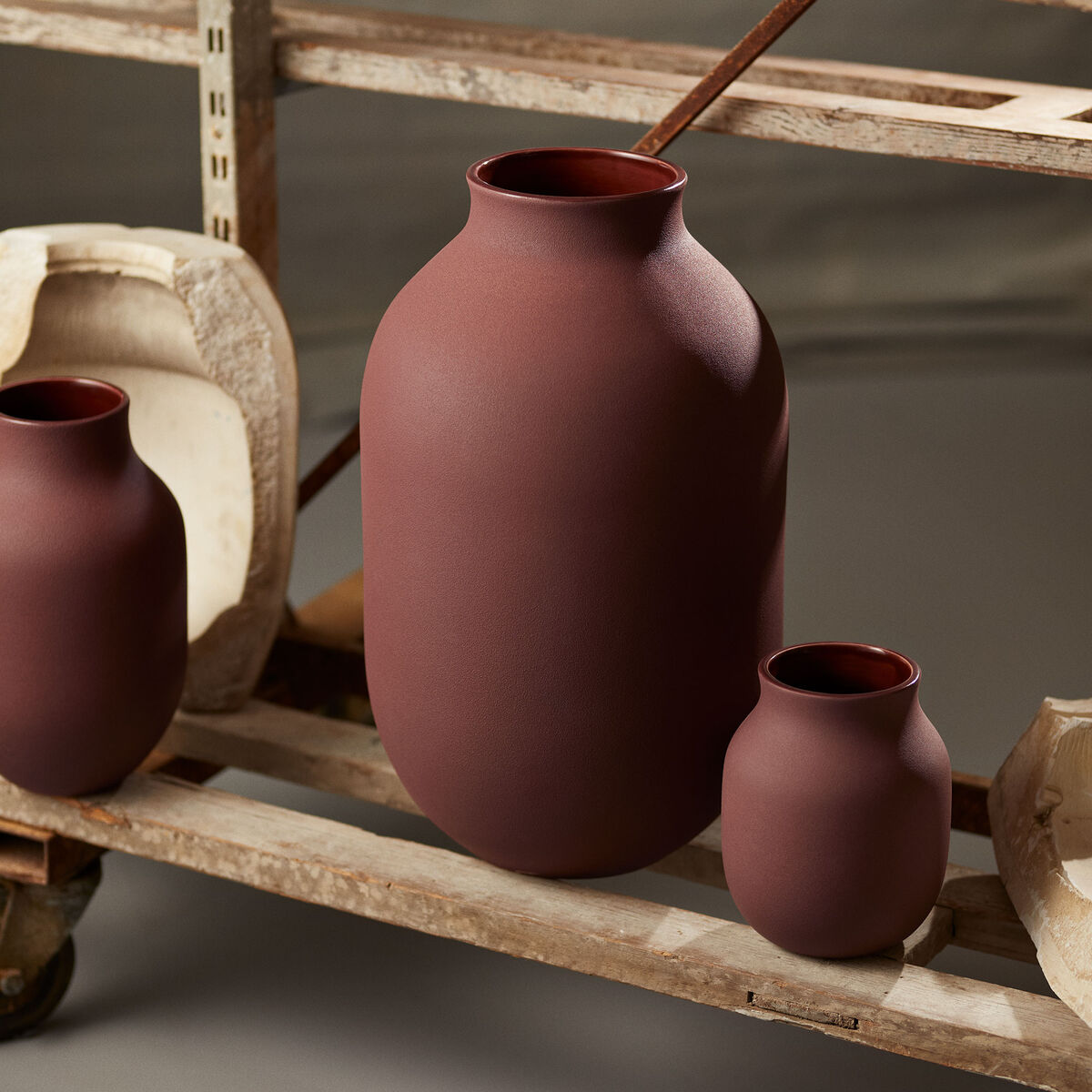 Studio Omaggio #1 vas 50 cm, bordeaux