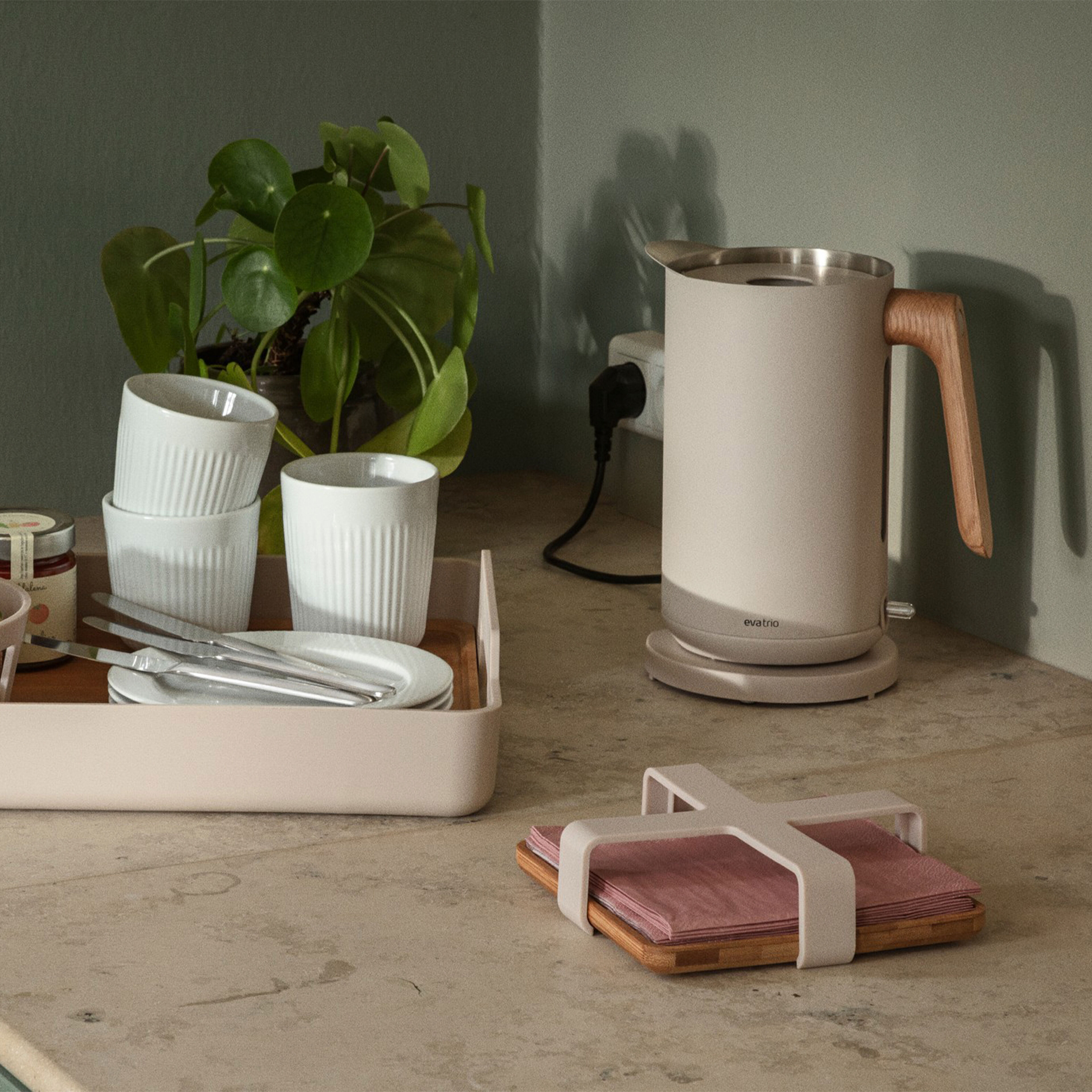 Nordic Kitchen servetthållare 19 cm, sand