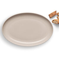 Legio Nova Palette oval coupe tallrik 24,5 cm, beige