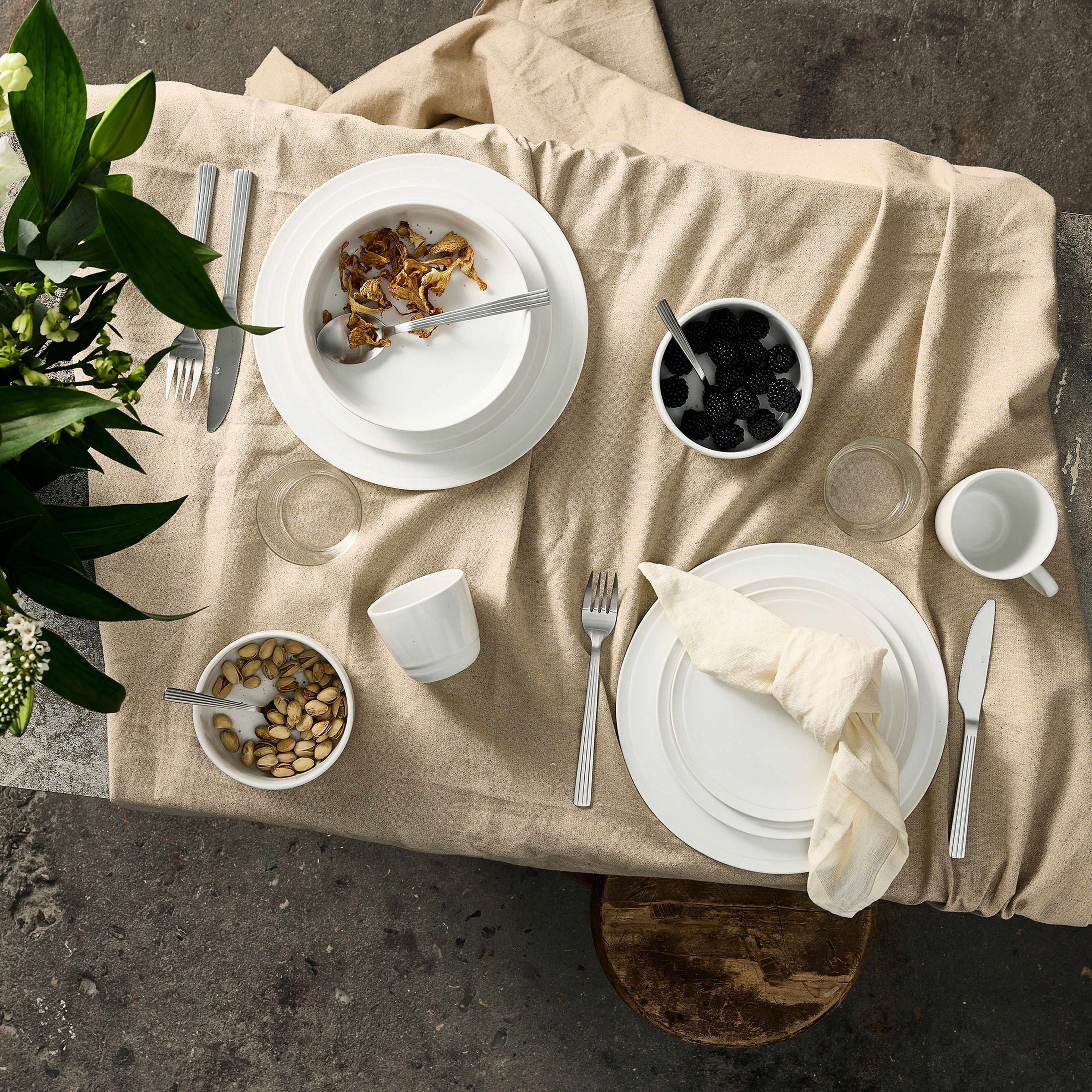 Raw lunchtallrik 23 cm, vit