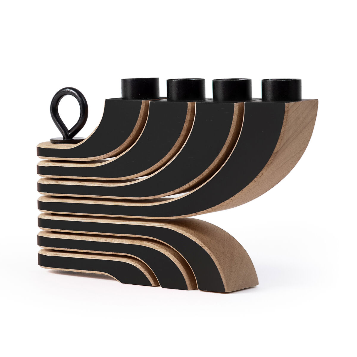 Nordic Light 4-armad ljusstake, svart