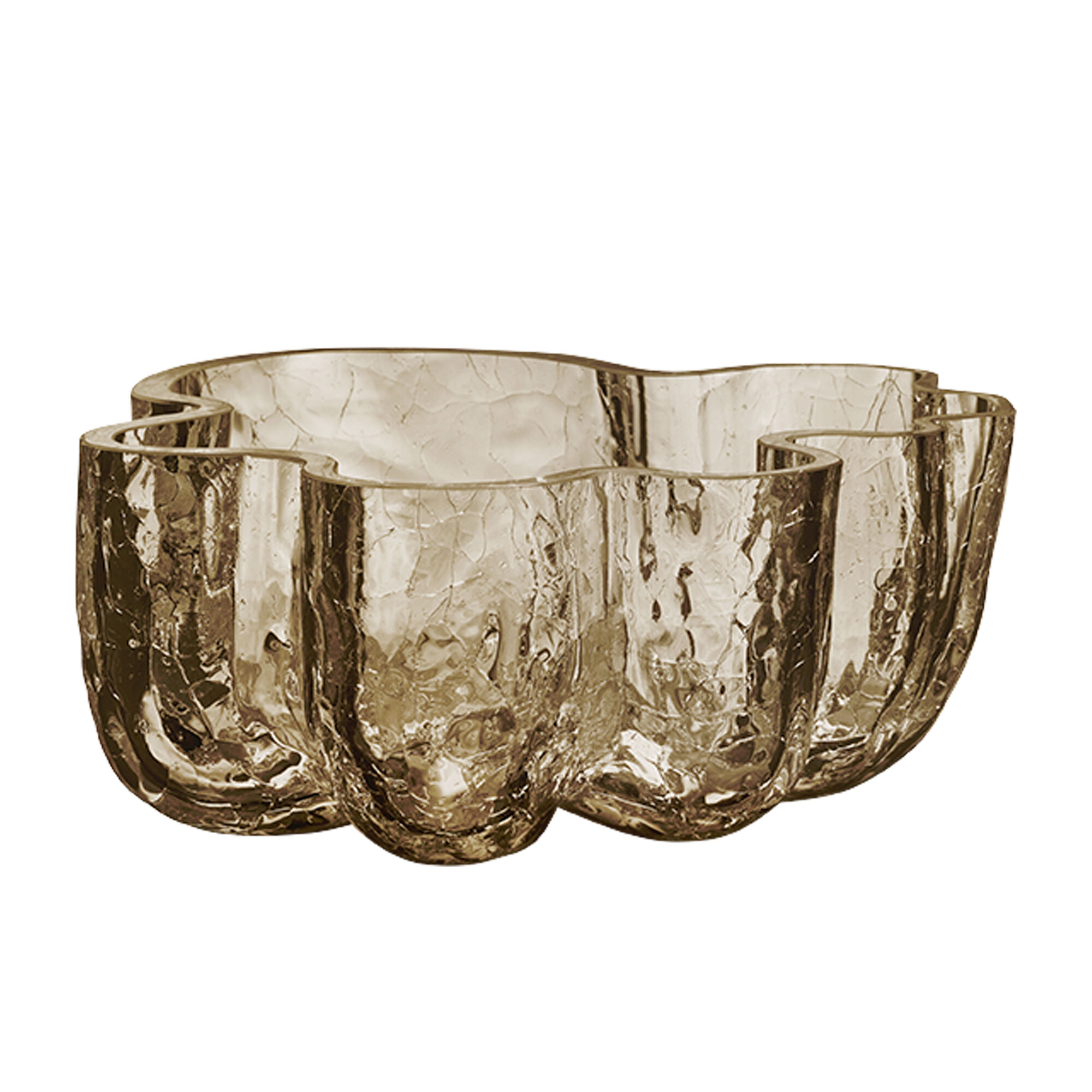 Kosta boda Crackle skål 25 cm, taupe