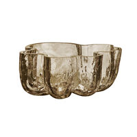 Crackle ljuslykta 5,8 cm, taupe