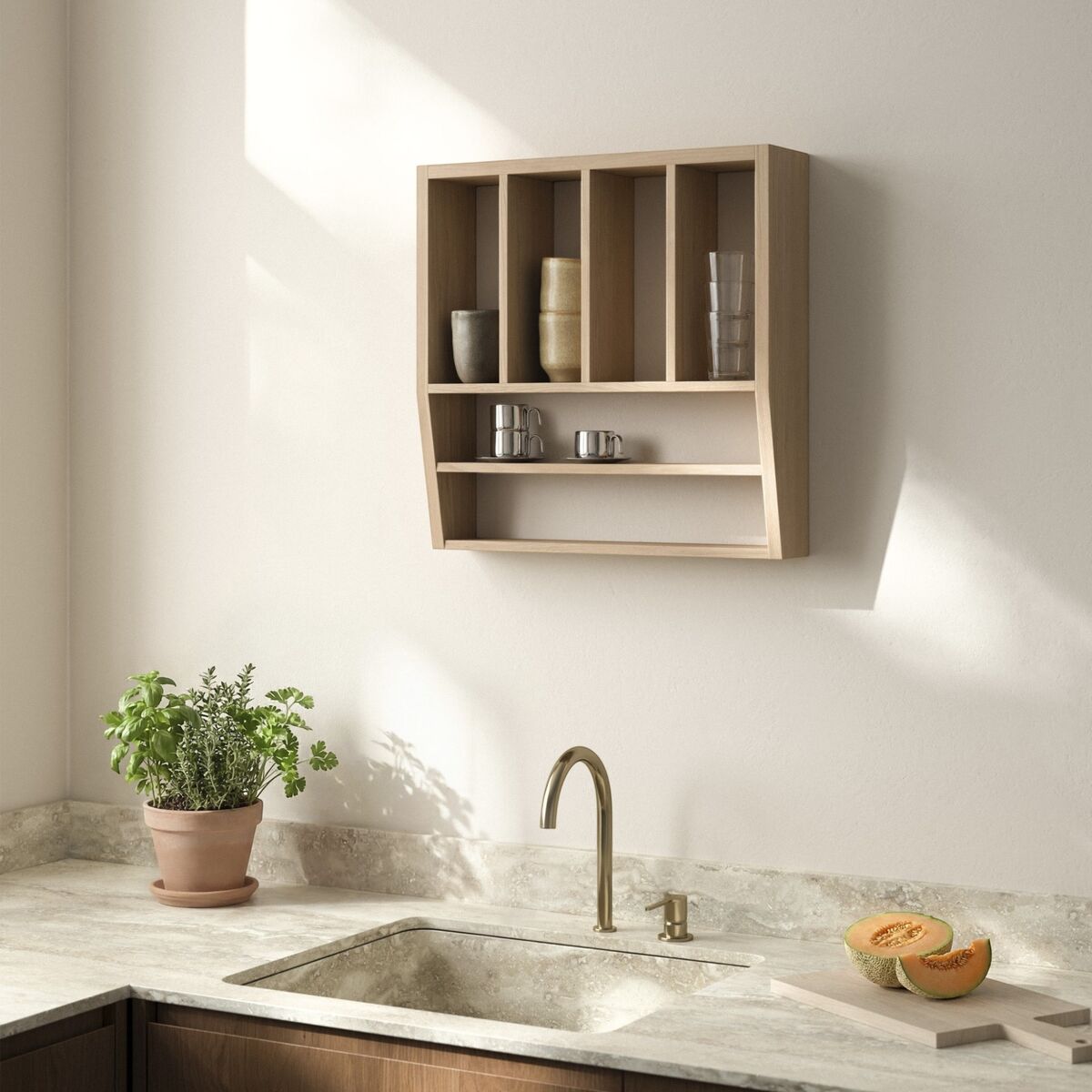 Reed hylla 50 × 50 cm, ek