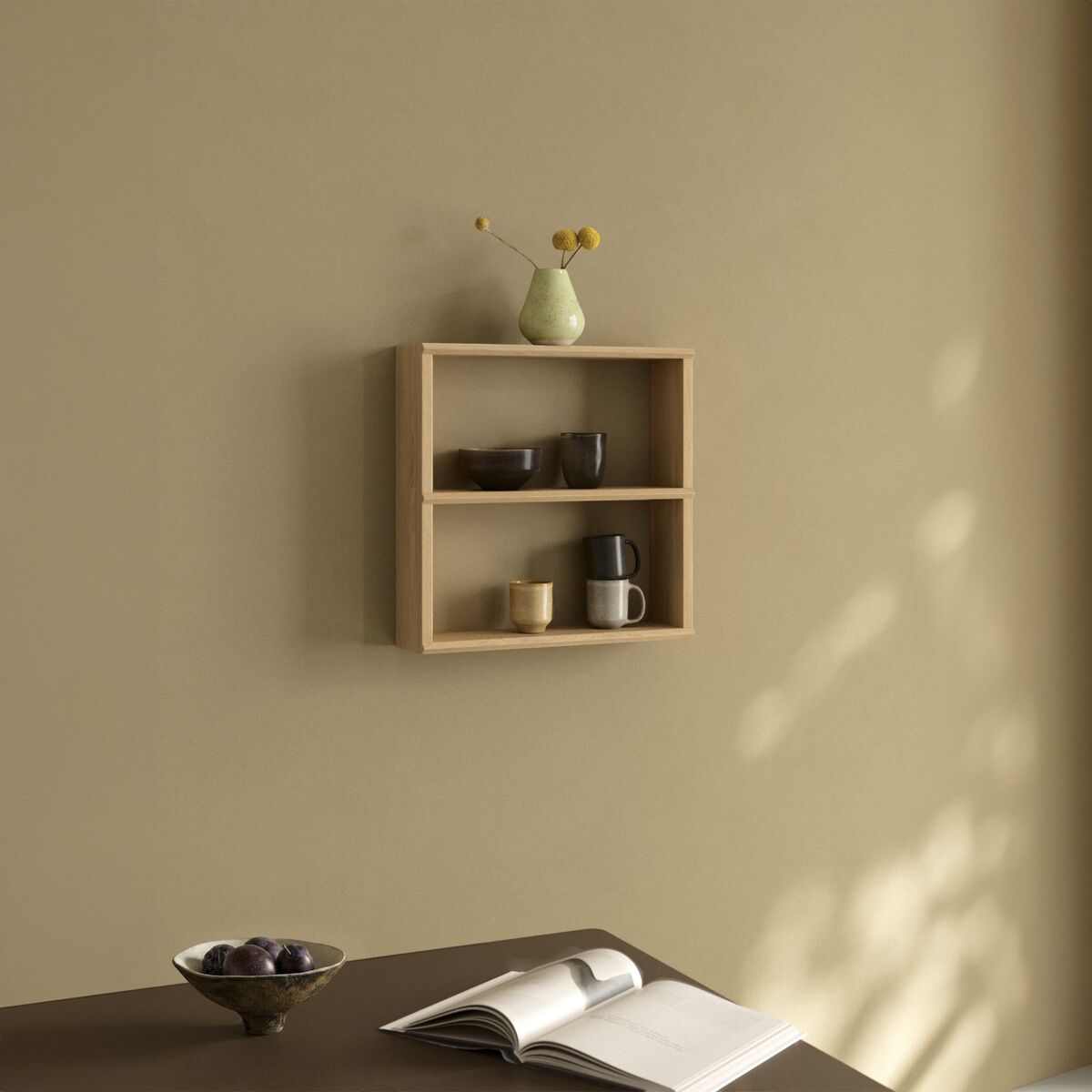 Facet hylla 50 × 50 cm, ek