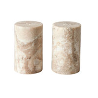 Vita salt- och pepparset 2 st, marmor/seagrain