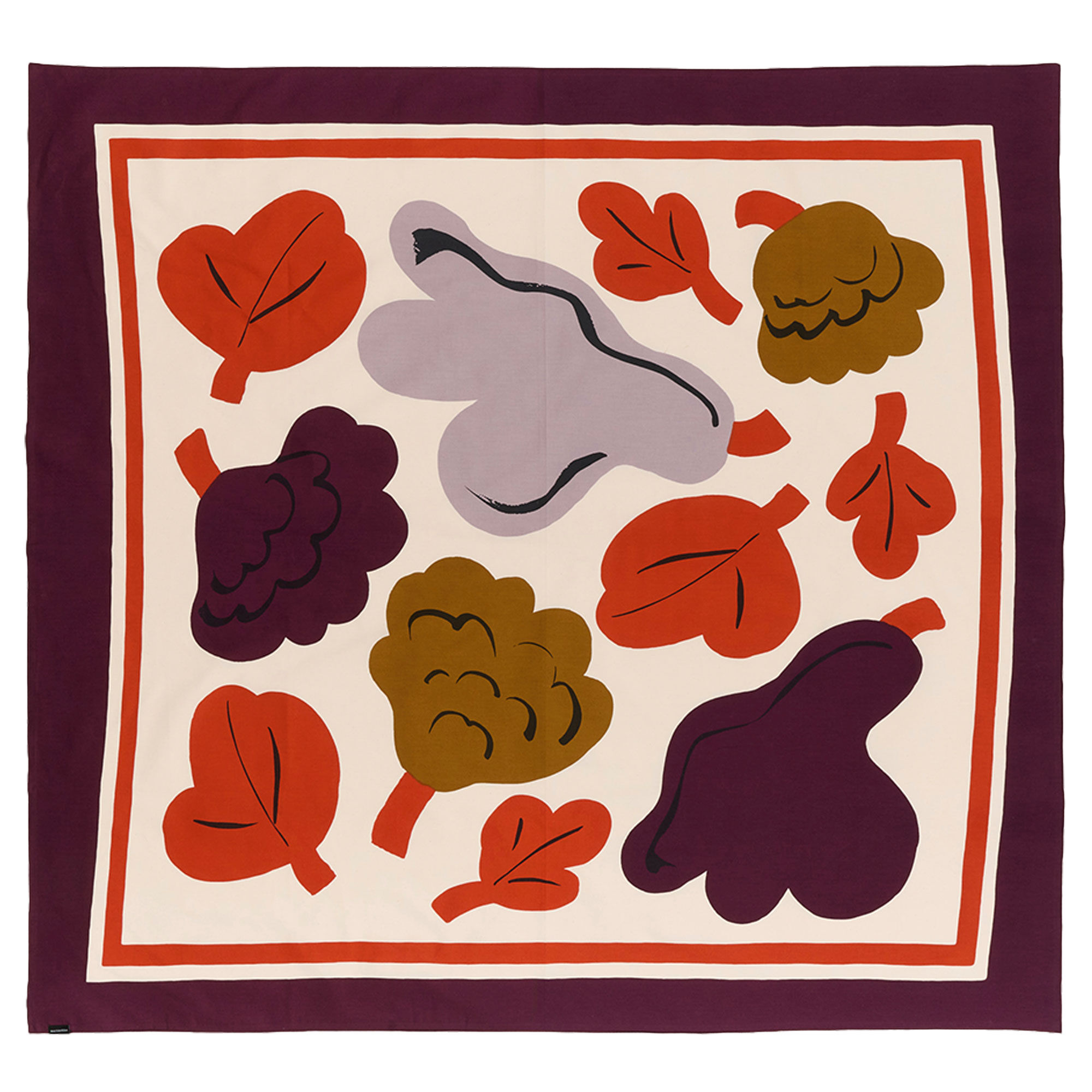 Marimekko Kukasta Kukkaan dug 140 × 140 cm, terracotta