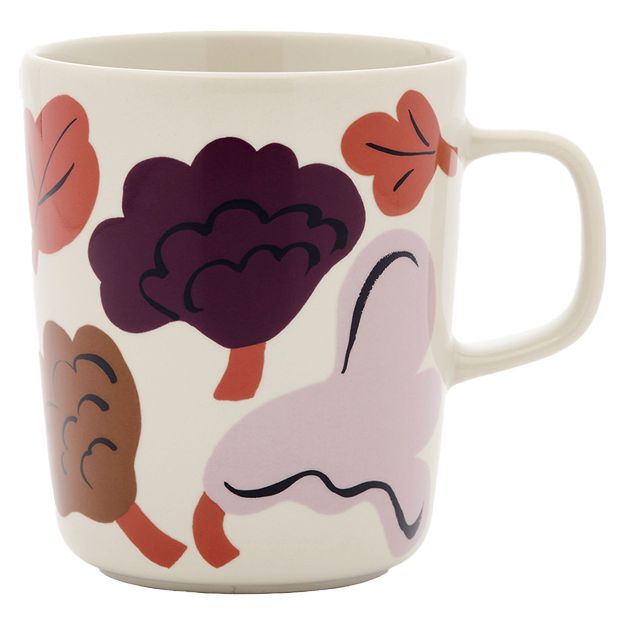 Marimekko Oiva Kukasta Kukkaan krus 2,5 dl, terracotta