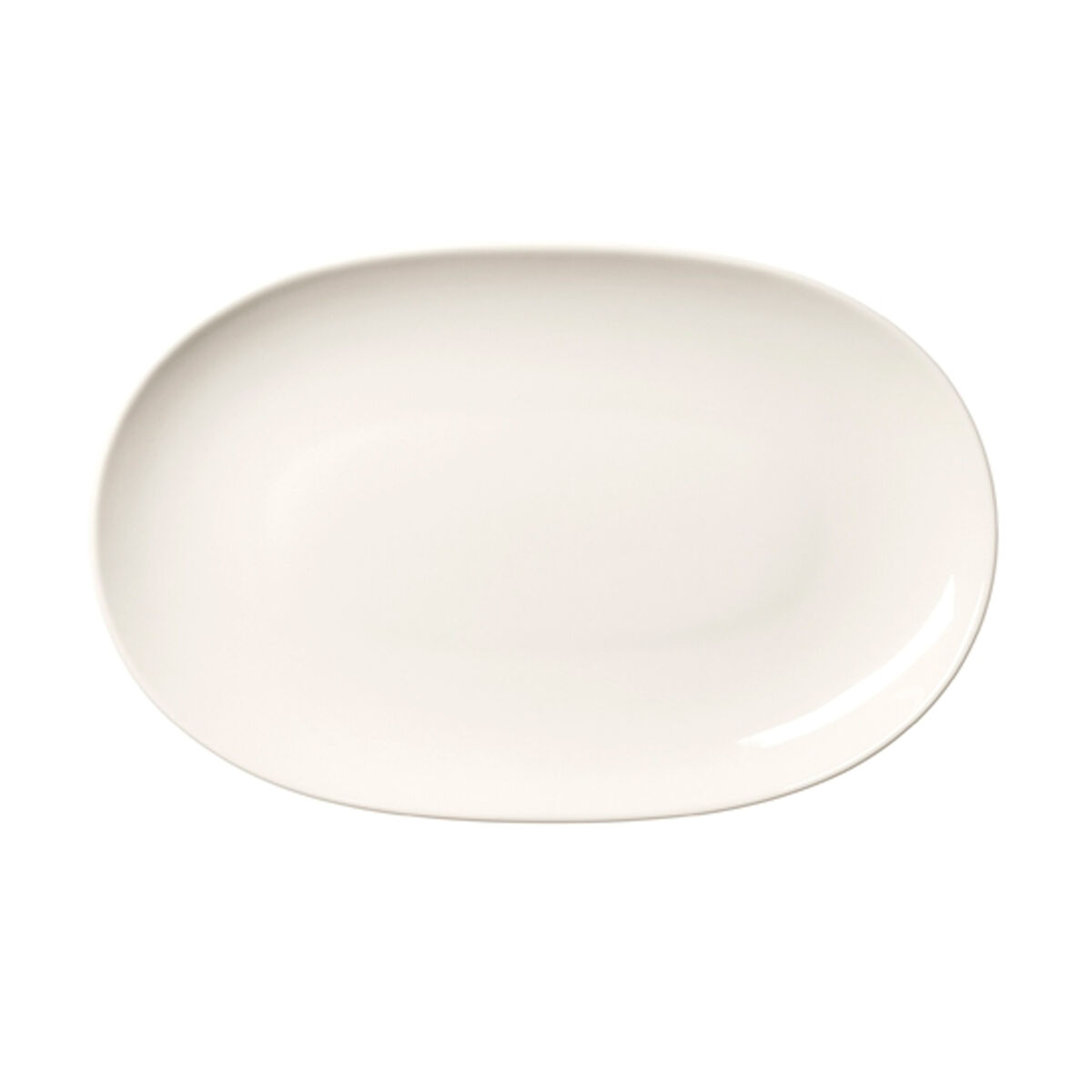 24h oval tallrik/serveringsfat 18 × 28 cm, vit