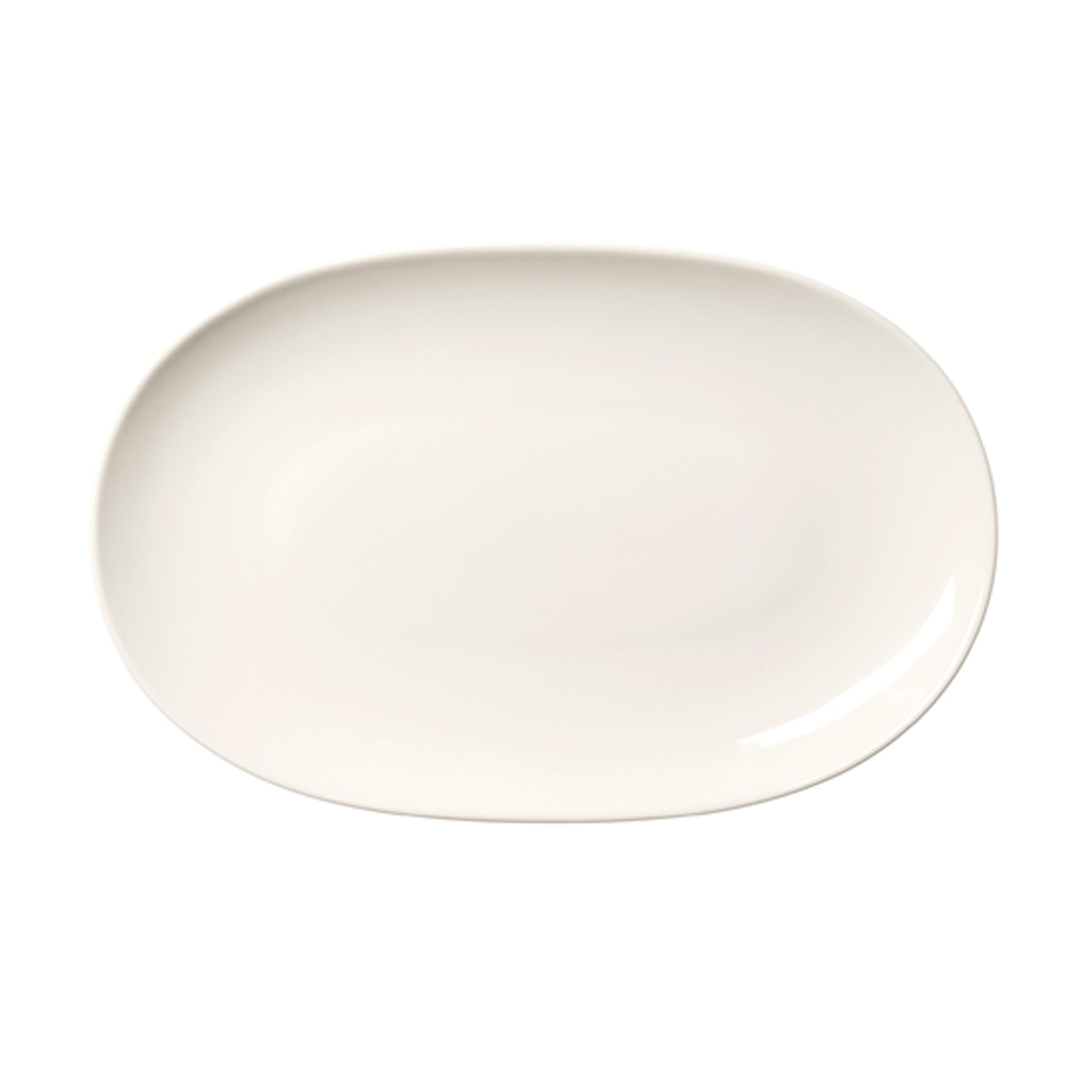 24h oval tallrik/serveringsfat 18 × 28 cm, vit