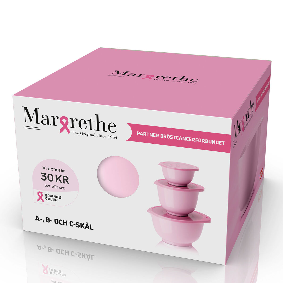 Margrethe skålset 6 delar, Rosa Bandet