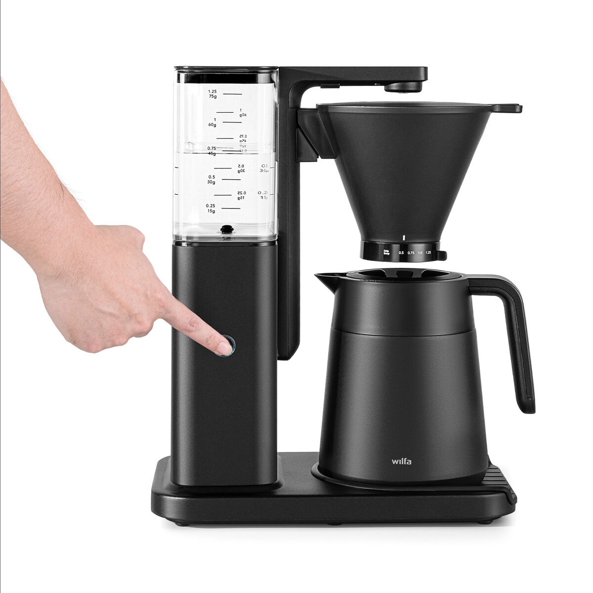 Zense Alux Thermo kaffebryggare, svart aluminium