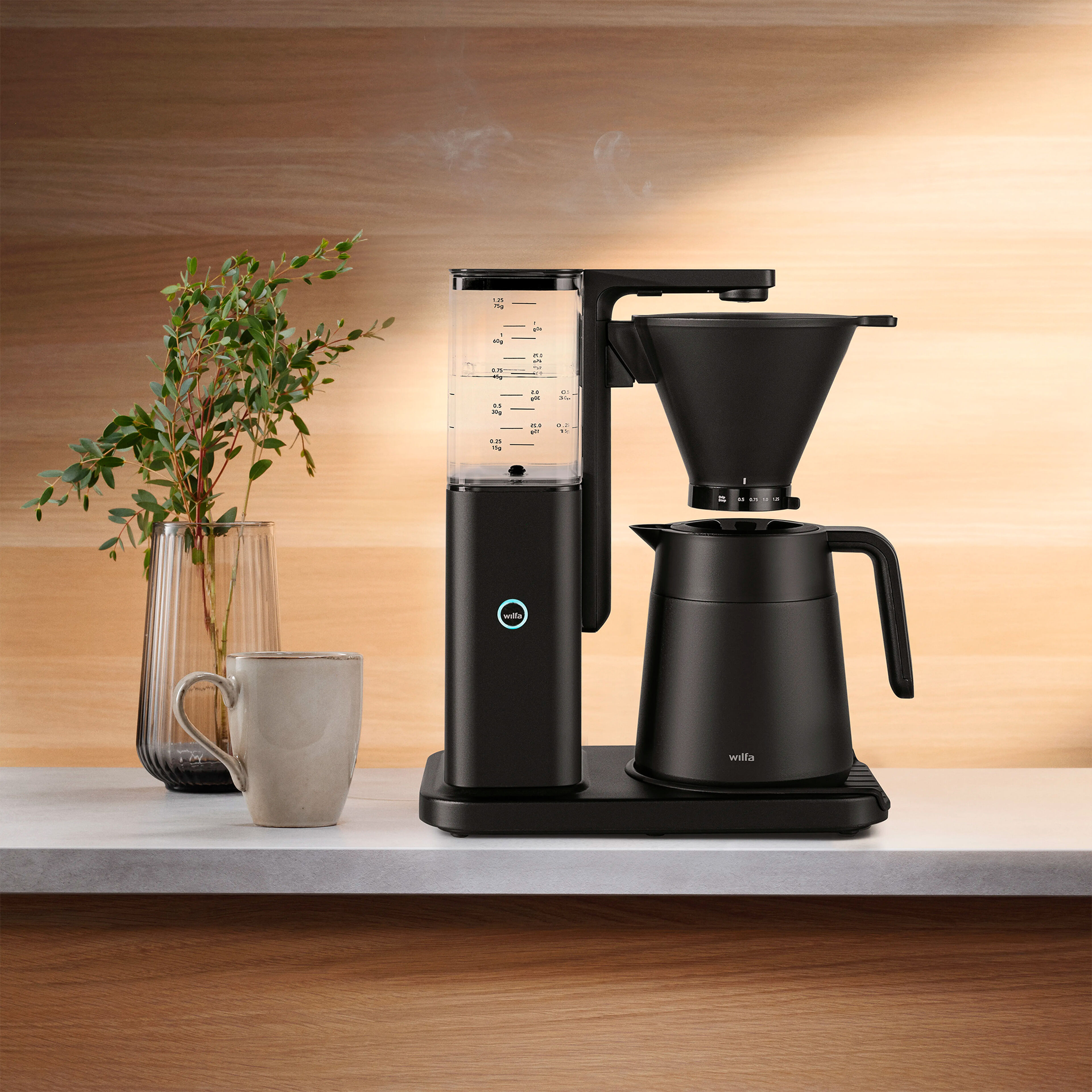 Zense Alux Thermo kaffebryggare, svart aluminium
