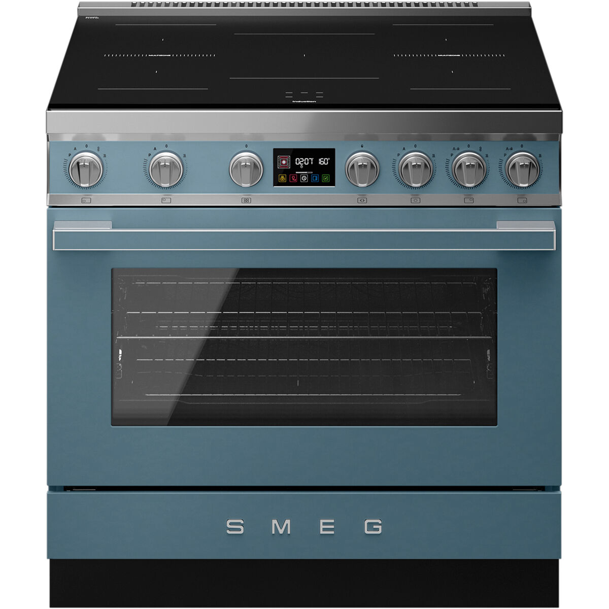 Portofino CPF9011PSB2 induktionsspis med ugn 90 cm, storm blue