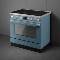 Portofino CPF9011PSB2 induktionsspis med ugn 90 cm, storm blue