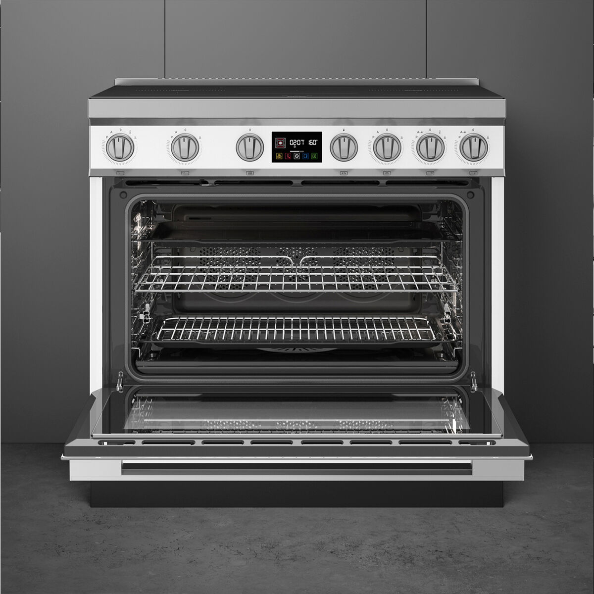 Portofino CPF90I1PWH2 induktionsspis med ugn 90 cm, vit