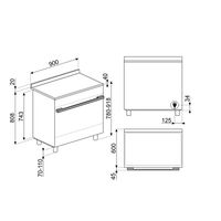 Portofino CPF90I1PX2 induktionsspis med ugn 90 cm, rostfritt stål