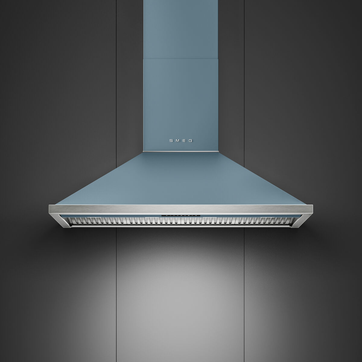 Portofino KCU124SBM seinälle asennettava liesituuletin 120 cm, Storm Blue