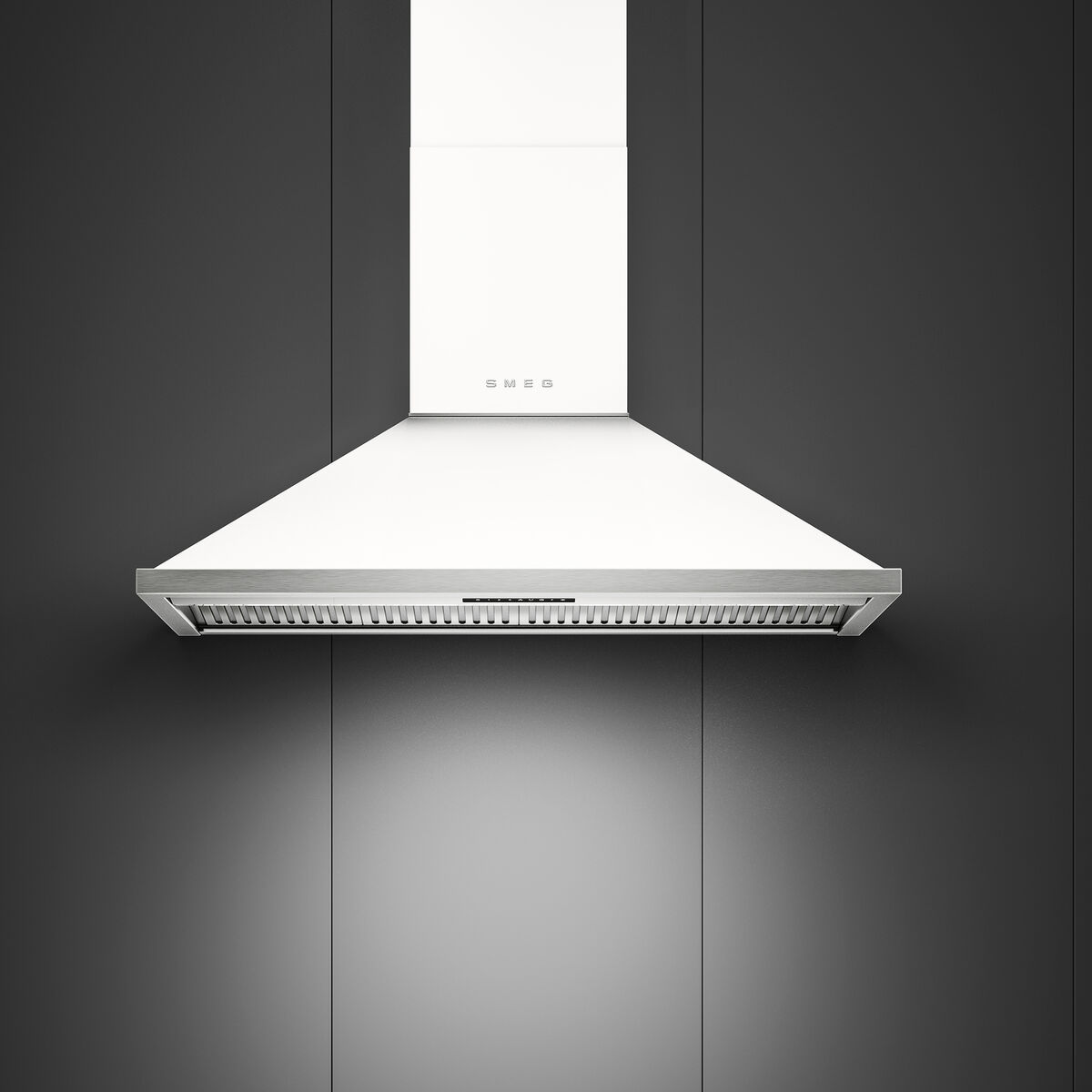 Portofino KCU124WH seinälle asennettava liesituuletin 120 cm, valkoinen