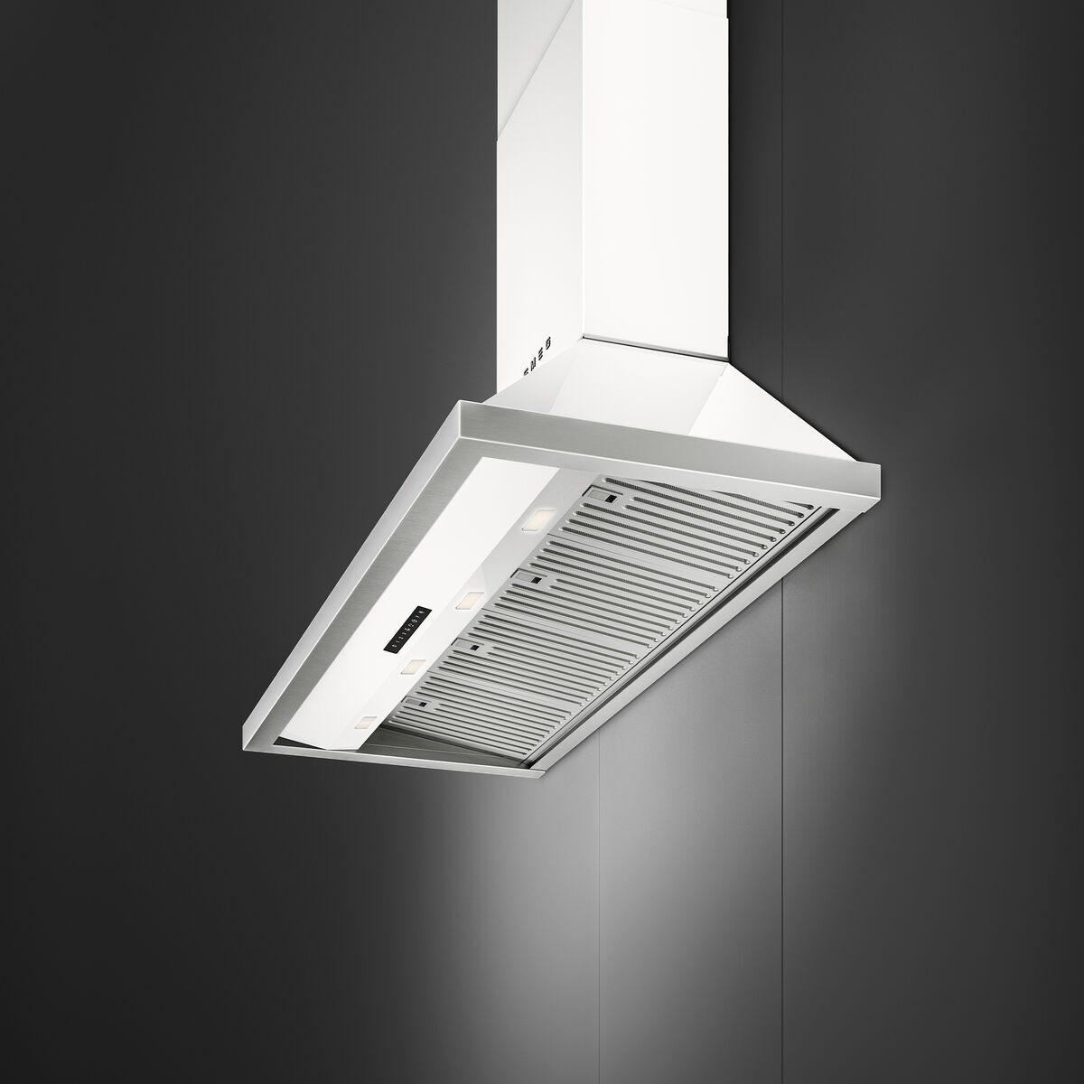 Portofino KCU124WH seinälle asennettava liesituuletin 120 cm, valkoinen