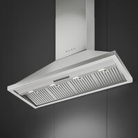 Portofino KCU124X seinälle asennettava liesituuletin 120 cm, ruostumaton teräs