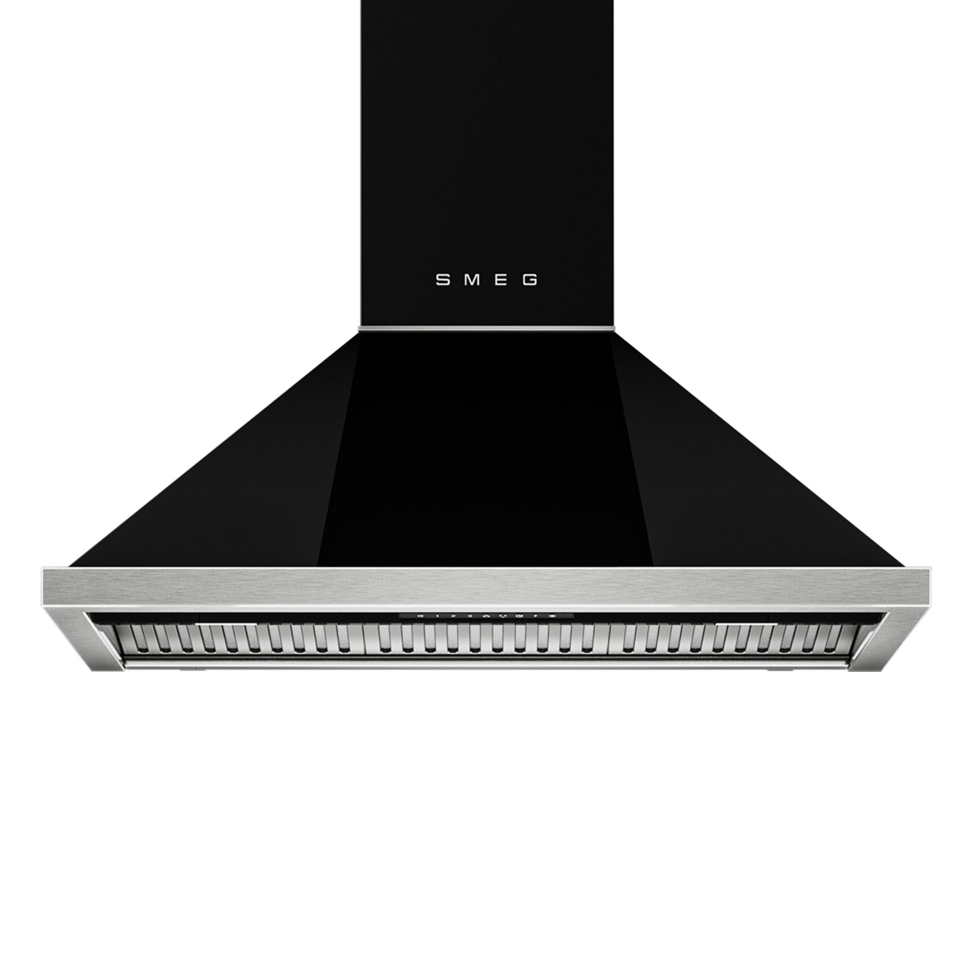 Smeg Portofino KCU94BL vægmonteret emhætte 90 cm, sort