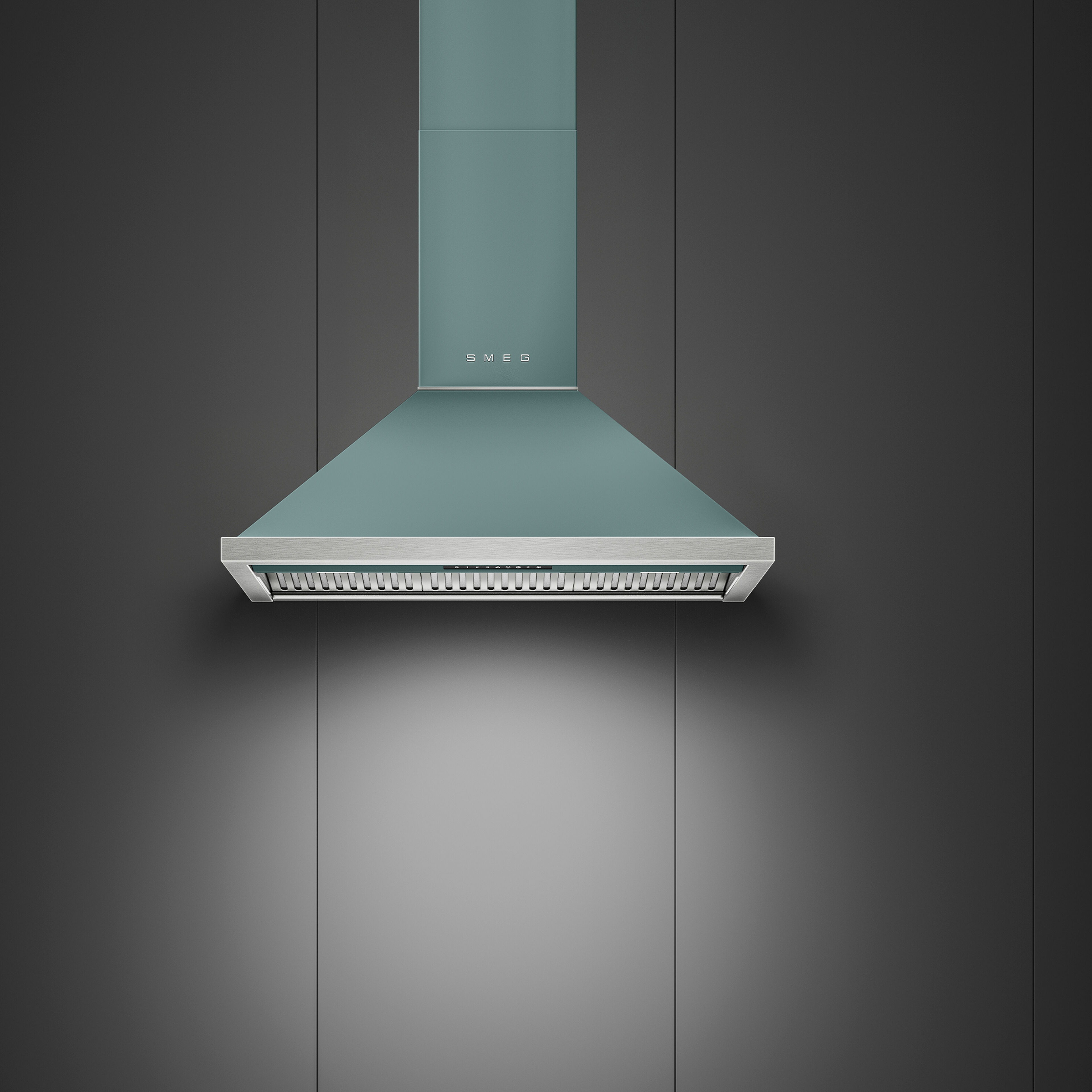 Portofino KCU94EGM vägghängd köksfläkt 90 cm, emerald green